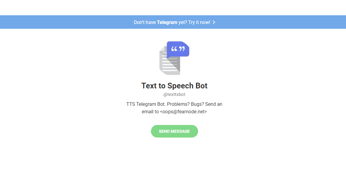 text to speech bot telegram